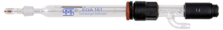 pH-Elektrode mit S7 Laborsteckkopf und zusätzliche PG 13,5-Verschraubung auf dem Glasschaft